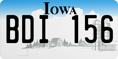 IA license plate BDI156