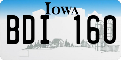 IA license plate BDI160