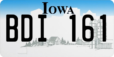 IA license plate BDI161
