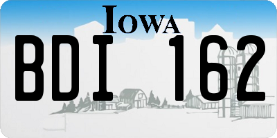 IA license plate BDI162