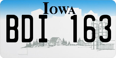 IA license plate BDI163
