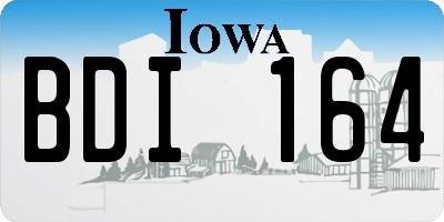 IA license plate BDI164