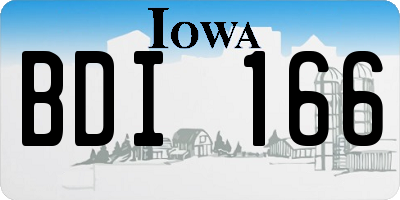 IA license plate BDI166