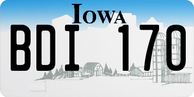 IA license plate BDI170
