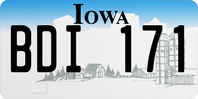 IA license plate BDI171