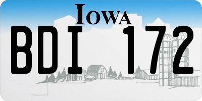 IA license plate BDI172