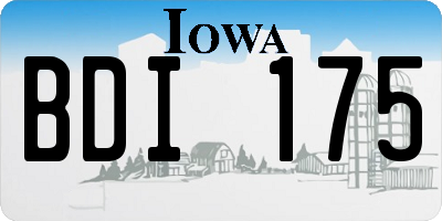 IA license plate BDI175