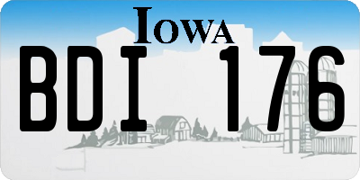 IA license plate BDI176