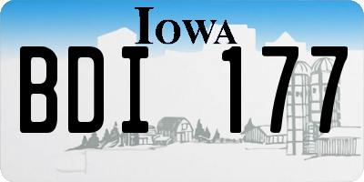 IA license plate BDI177
