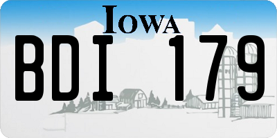 IA license plate BDI179