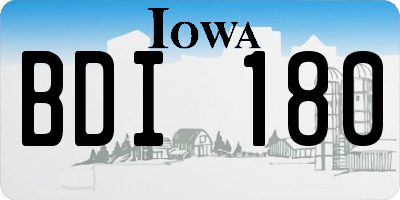 IA license plate BDI180