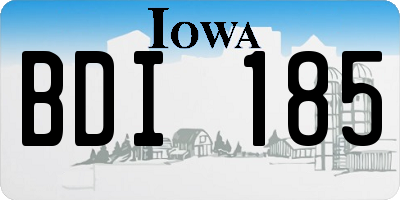 IA license plate BDI185