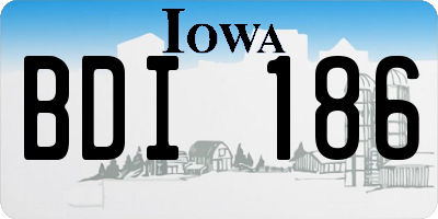 IA license plate BDI186