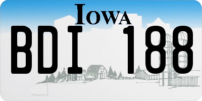 IA license plate BDI188
