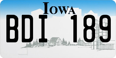 IA license plate BDI189
