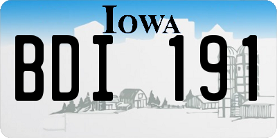 IA license plate BDI191