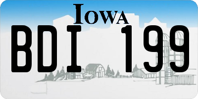 IA license plate BDI199