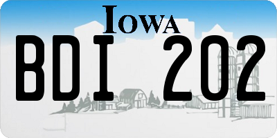 IA license plate BDI202