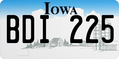 IA license plate BDI225