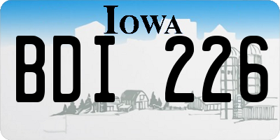 IA license plate BDI226