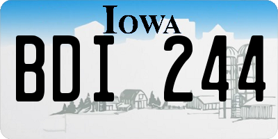 IA license plate BDI244
