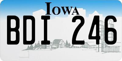 IA license plate BDI246