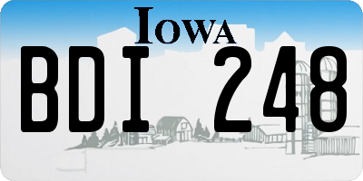 IA license plate BDI248