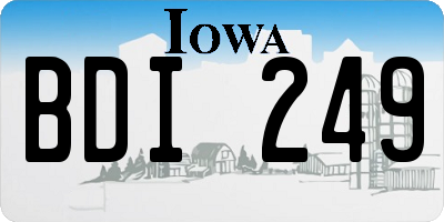 IA license plate BDI249