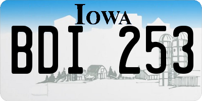 IA license plate BDI253