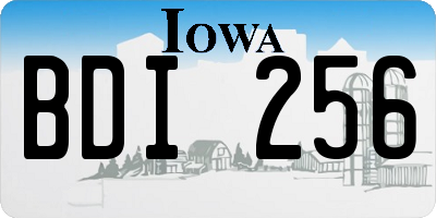 IA license plate BDI256
