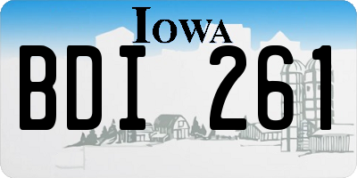 IA license plate BDI261