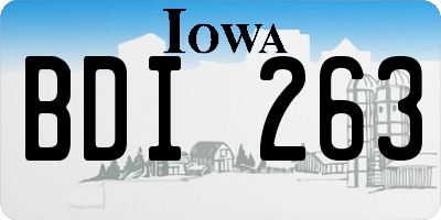 IA license plate BDI263