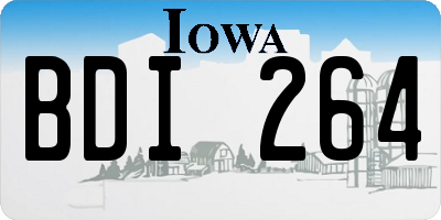 IA license plate BDI264
