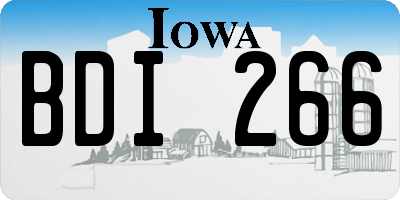 IA license plate BDI266