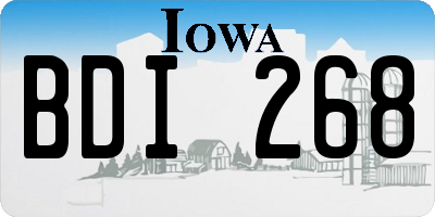 IA license plate BDI268