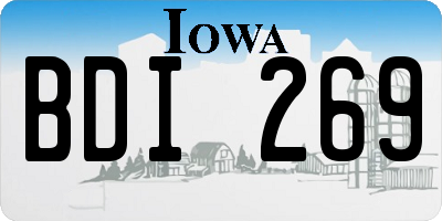 IA license plate BDI269