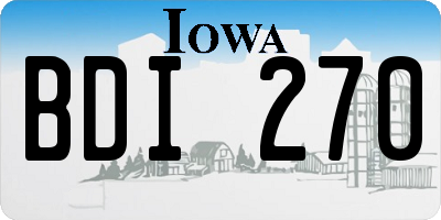 IA license plate BDI270