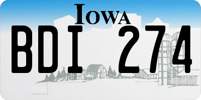 IA license plate BDI274