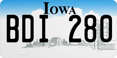 IA license plate BDI280