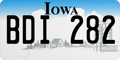 IA license plate BDI282
