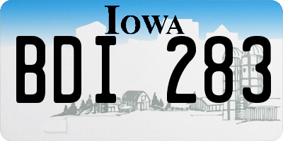 IA license plate BDI283