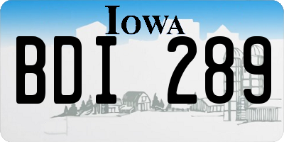 IA license plate BDI289