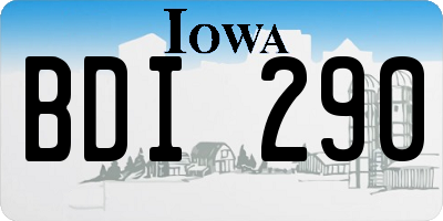 IA license plate BDI290
