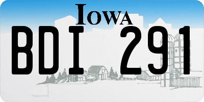 IA license plate BDI291