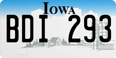 IA license plate BDI293