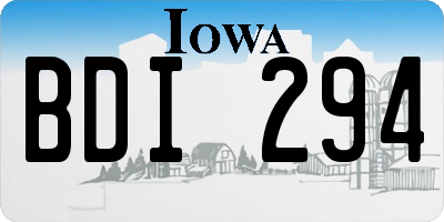 IA license plate BDI294