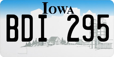 IA license plate BDI295
