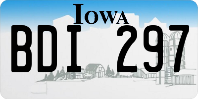 IA license plate BDI297