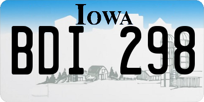 IA license plate BDI298