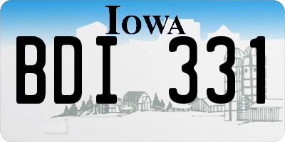 IA license plate BDI331